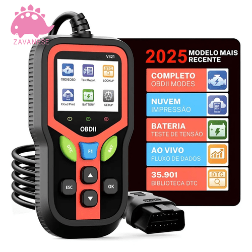 imagem do item scanner automotivo v321 - de códigos em português para diagnóstico, ler e falhas do motor, compatível com os