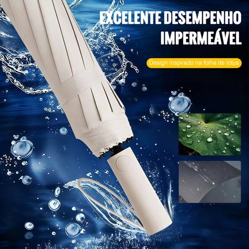 guarda-chuva automático dobrável compacto, guarda chuva portátil anti-vento com abertura e fechamento automático, sombrinha resistente para viagem, trabalho, , cores variadas , , escuro, , rosa, leve de para homens e mulheres