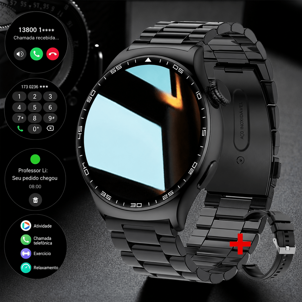 reloj inteligente   bluetooth pantalla tft hd 360×360 - Temu Brazil