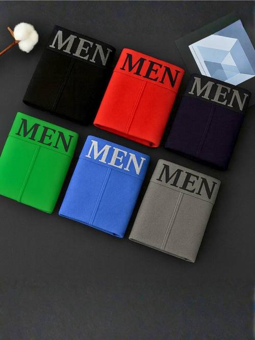 conjunto de 10 peças de roupa íntima masculina, estampa com design , cuecas boxer casuais, cuecas boxer elásticas respiráveis e confortáveis.