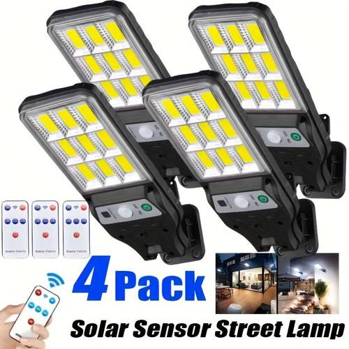luzes solares para estacionamento exterior, luz exterior com sensor de e 108 lâmpadas, 3 adequado para paredes, , garagens, pátios, lâmpada solar 1pc +tira de nariz 1pc
