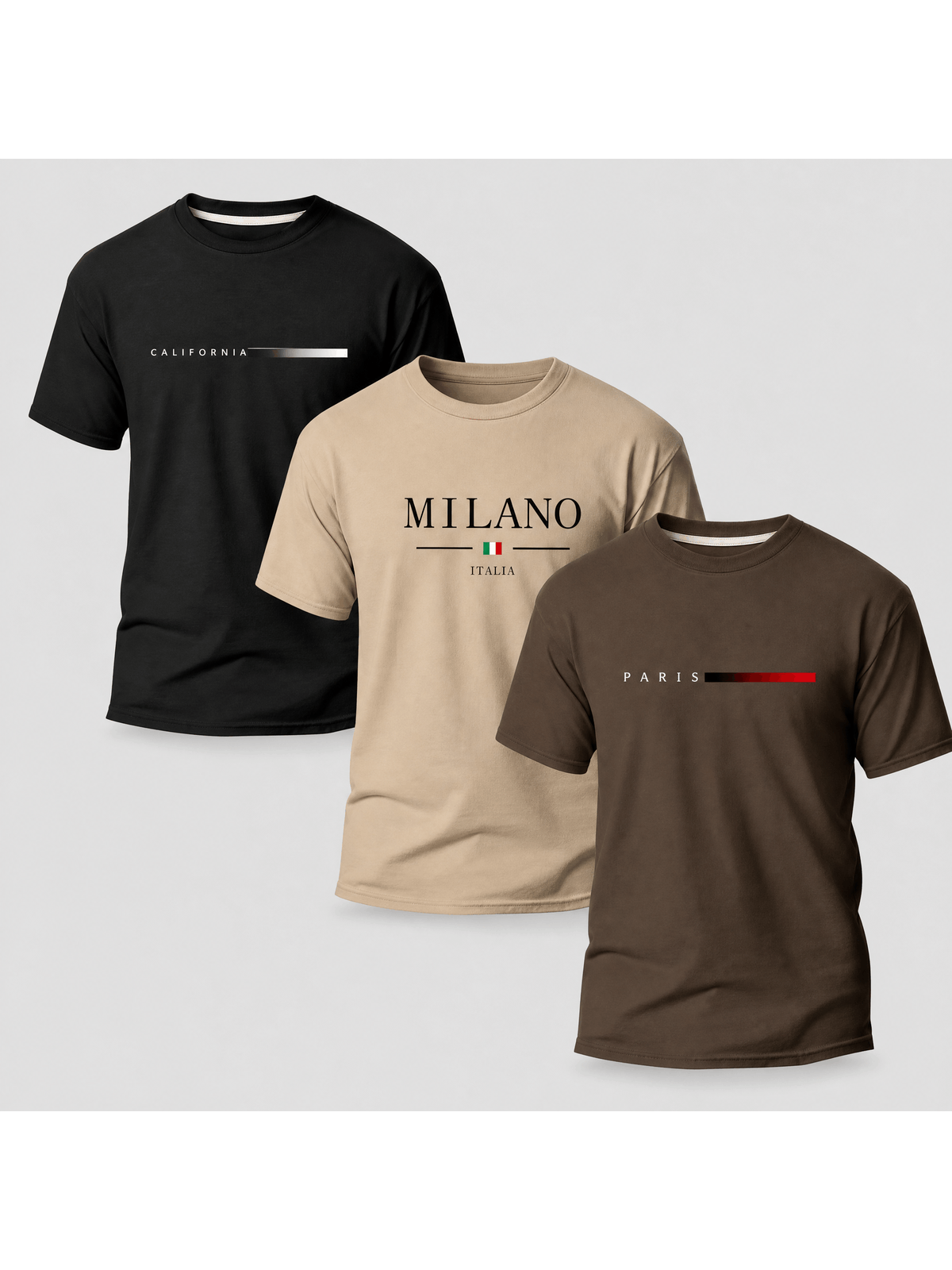 imagem do item kit 3 camiseta   masculina paris   algodão premium