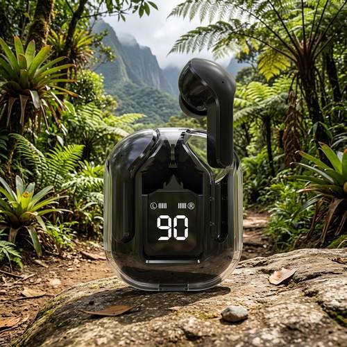 imagem do item 1 par fone de ouvido sem fio tws air31 bluetooth 5.3 cor aleatoria envio aleatorio resistente a agua com visor microfone embutido som hifi 9d cancelamento de ruido audio portatil confortavel para academia corrida treino conexao acessorios