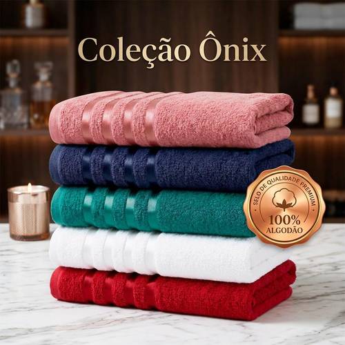 5 toalhas banho 62x130cm absorção