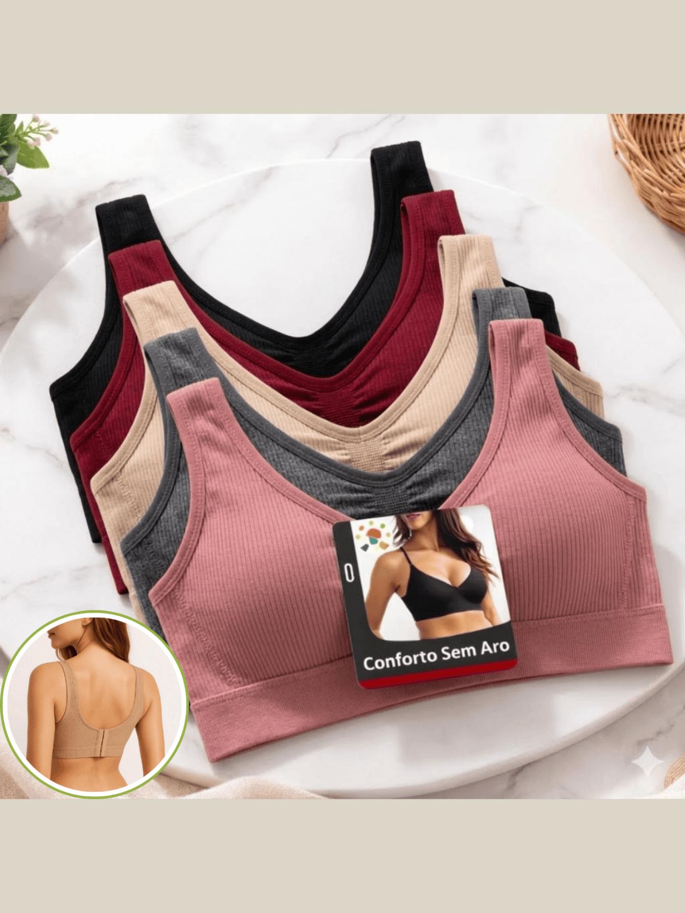 Kit 4 ou 2 Academia Feminino Premium Malha Canelada Alta Sustentação Fitness Dia a Dia