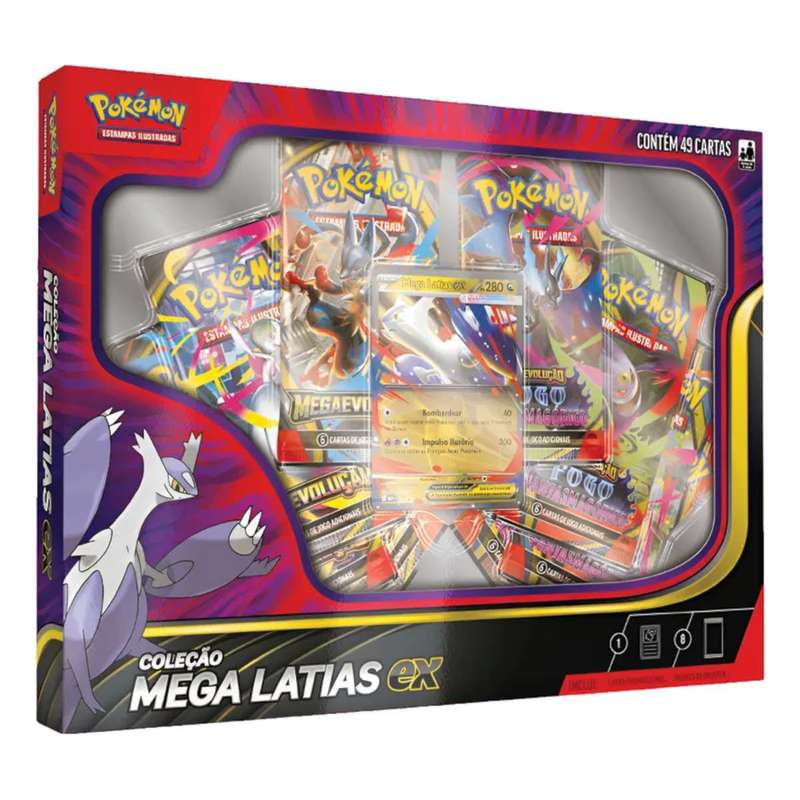 Cartas da coleção Mega Latias EX em close-up