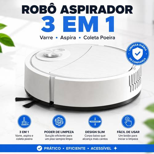 imagem do item robô dor de pó 3 inteligente, varre, e limpa, automático e silencioso para casa-e4