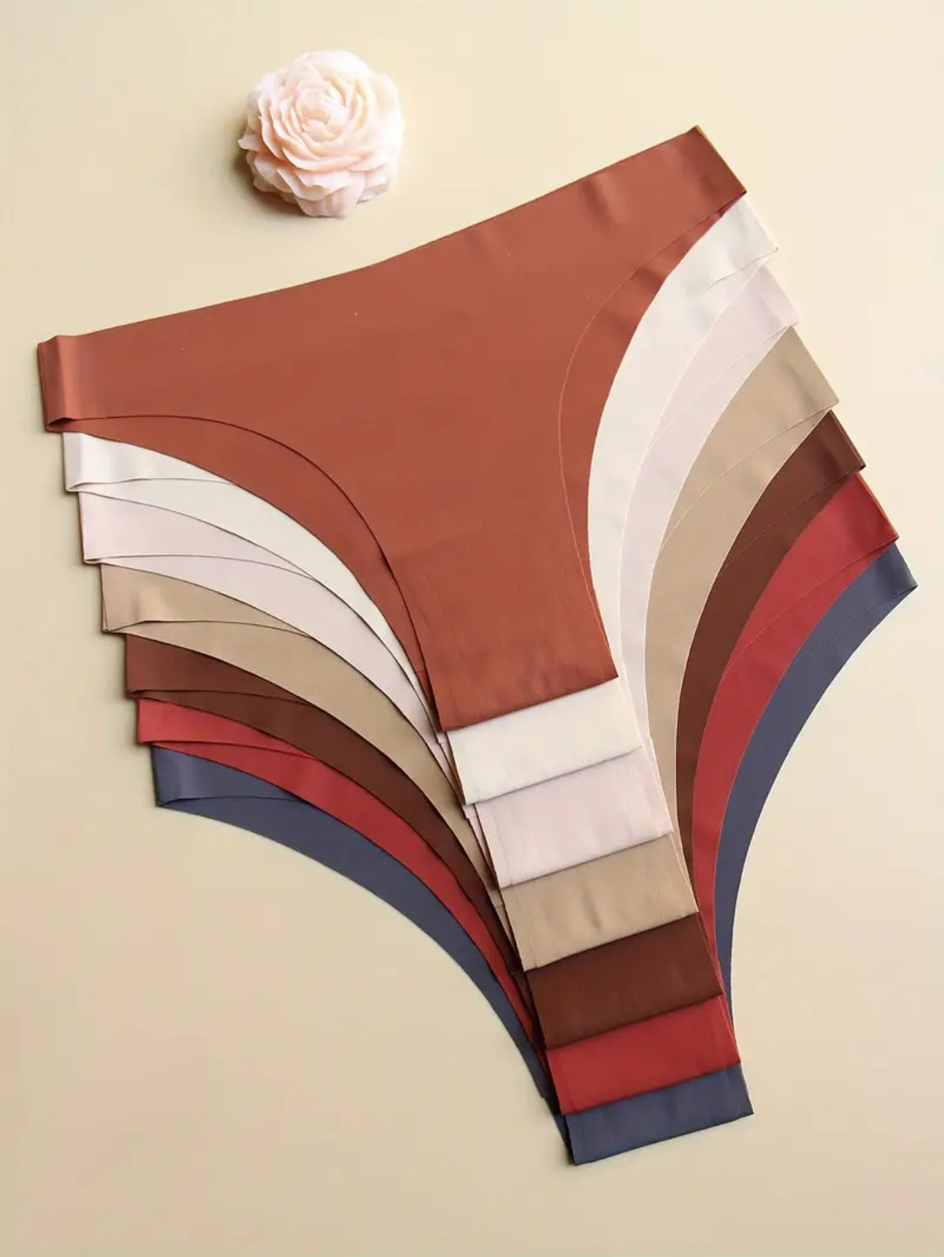 Kit 5 Calcinha Tanga Sem Costura Feminina Com Forro Corte a Laser