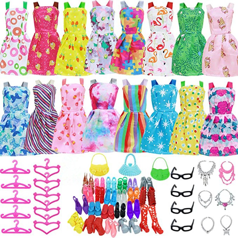 Roupa interior Swimwear para boneca Barbie, Monokini maiô, saia listrada,  1/6 bonecas acessórios, brinquedos infantis, 5 conjuntos por lote