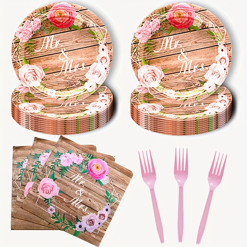 25PCS Platos De Plástico Blanco Y Dorado, 26.04cm Platos Desechables -  Platos De Cena De Alta Calidad Para Bodas, Fiestas De Año Nuevo Y  Suministros D