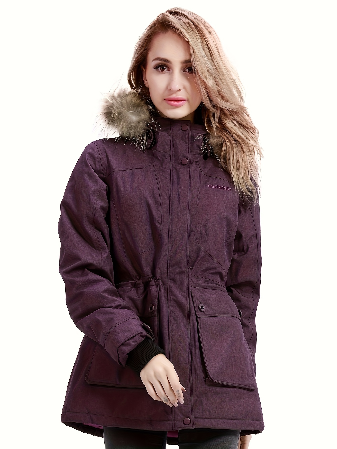 Solid Hood Thicken Parkas Long Coats Casual Coat Fall Winter - Temu