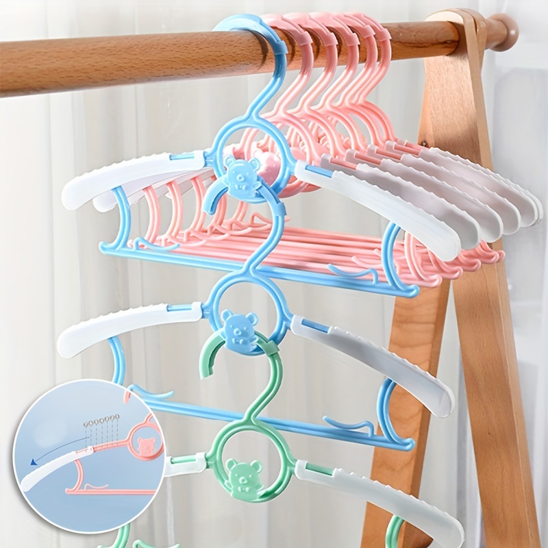 Portable Kids Clothes Hanger Plastic Household Baby Coat Rack Thickened Bow  Coat Hanger Clothing Organizer - Temu