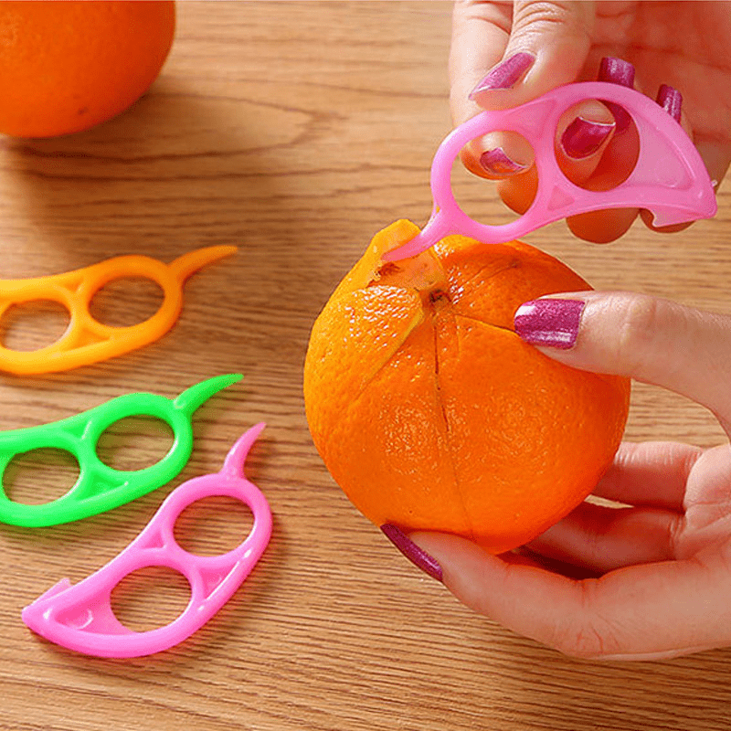 2PCS 304 Stainless Steel Orange Opener Ring Slicer Cutter Portable