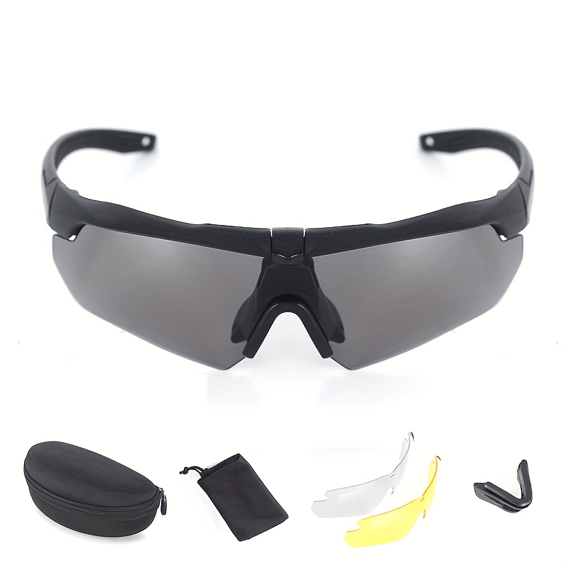 Gafas de sol Polaroid, gafas de ciclismo para hombre, gafas deportivas,  gafas militares tácticas 5 en 1 para ciclismo, conducción, senderismo,  pesca