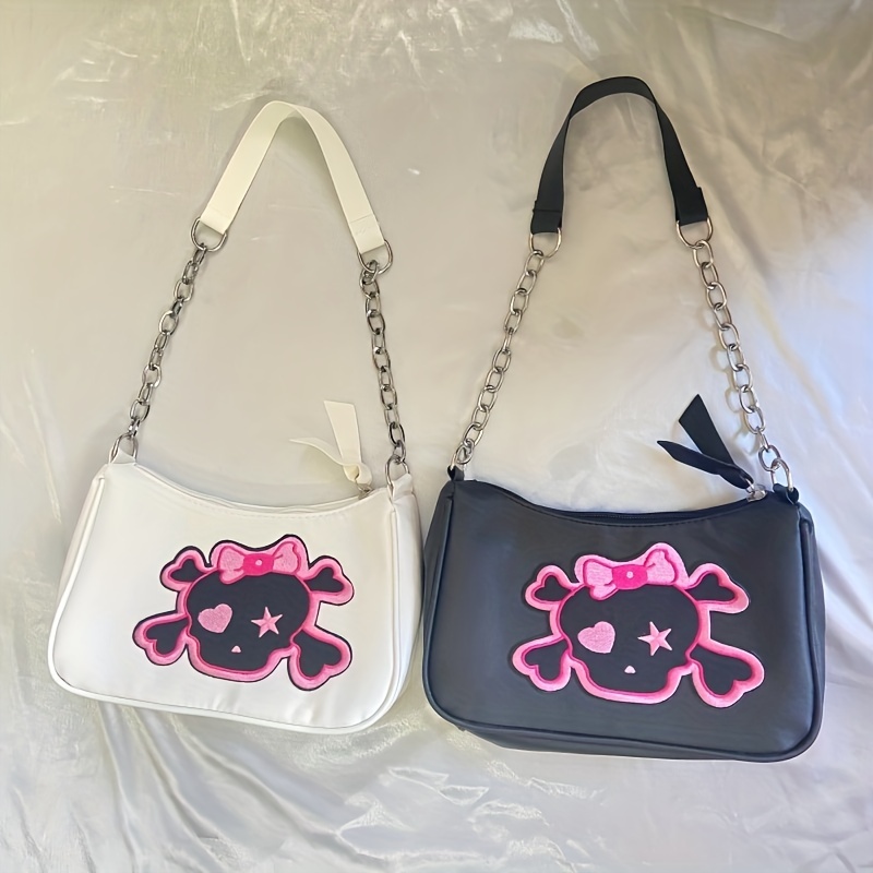 Star Pattern Zipper Underarm Bag, Pu Leather Y2k Style Shoulder Bag,  Fashion Portable Handbag - Temu