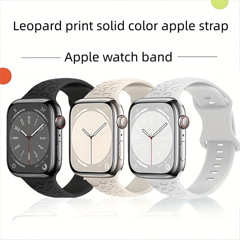 7pcs Multi-color Personality Soft Silicone Sport Breathable Smart Watch Band  For Ultra/se/8/7/6/5/4/3/2/1 Apple Watch, Available In 38/40/41/42/44/45/ 49mm