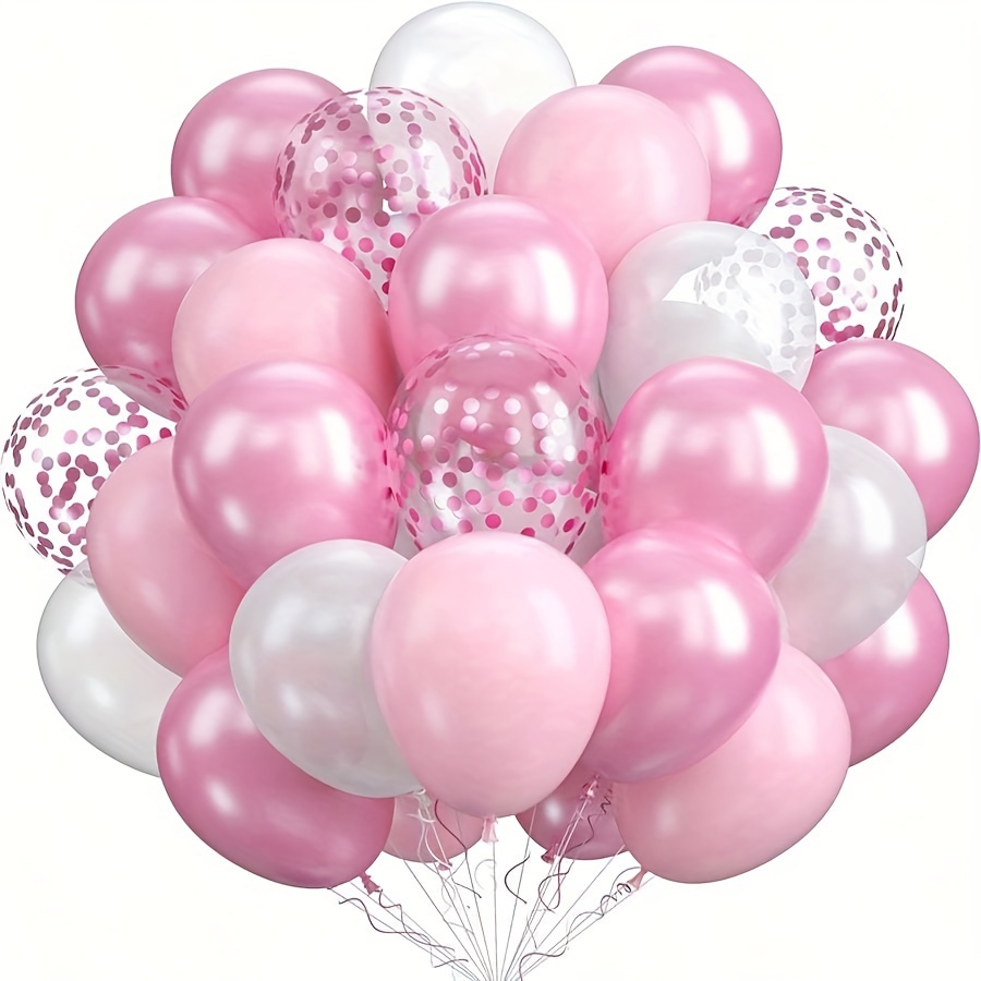 Globos rosados, 200 unidades, globos pequeños de látex rosa de 5 pulgadas,  mini globos gruesos de cumpleaños rosa para decoraciones de cumpleaños