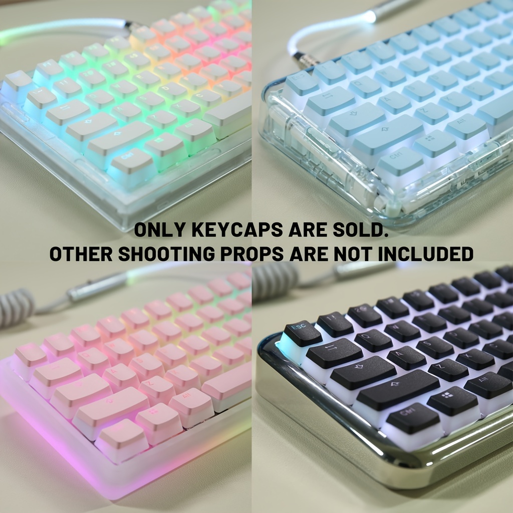 Akko PBT Keycaps Cool Gray Gradient Theme 132-Key Cherry Profile  Double-Shot Keyboard Keycap Set with MX Style Stem for Mechanical Keyboards