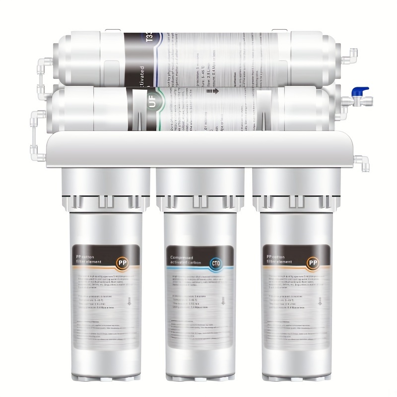 Osmosis inversa de alta capacidad 400GPD sin tanque 5 etapas de agua  potable debajo del fregadero Sistema de filtro RO purificador doméstico y