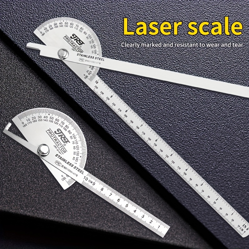 1pc Square L-shaped Ruler Stainless Steel Double Sided High Precision Scale  Multi-functional Thickened Corner Ruler For Leather Tool 3.94inch*5.91inch