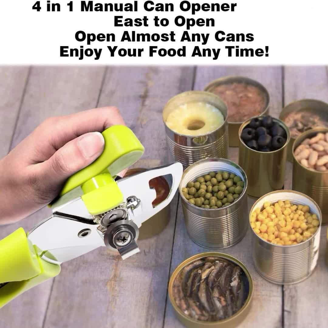 Easy Grip Stainless Steel Can Opener Manual Knife For Cans - Temu