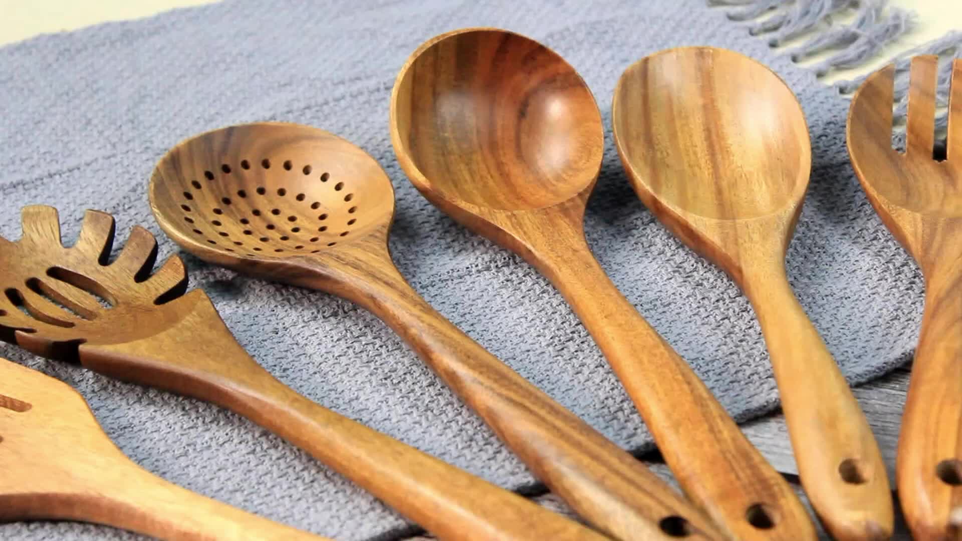 Wooden Cooking Utensils For Kitchen Nonstick Non Scratch - Temu