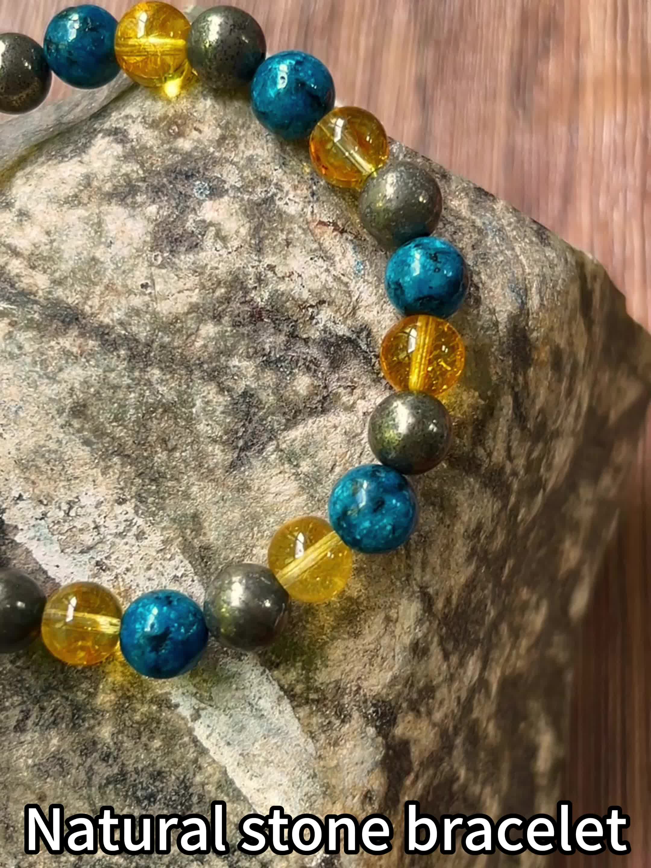 Wealth-Attracting Natural Crystal Bracelet, Good Luck Charm