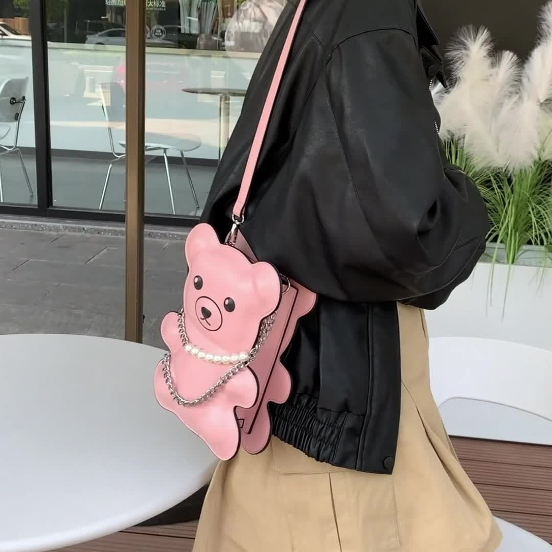 Teddy-bear-shaped Shoulder Bag