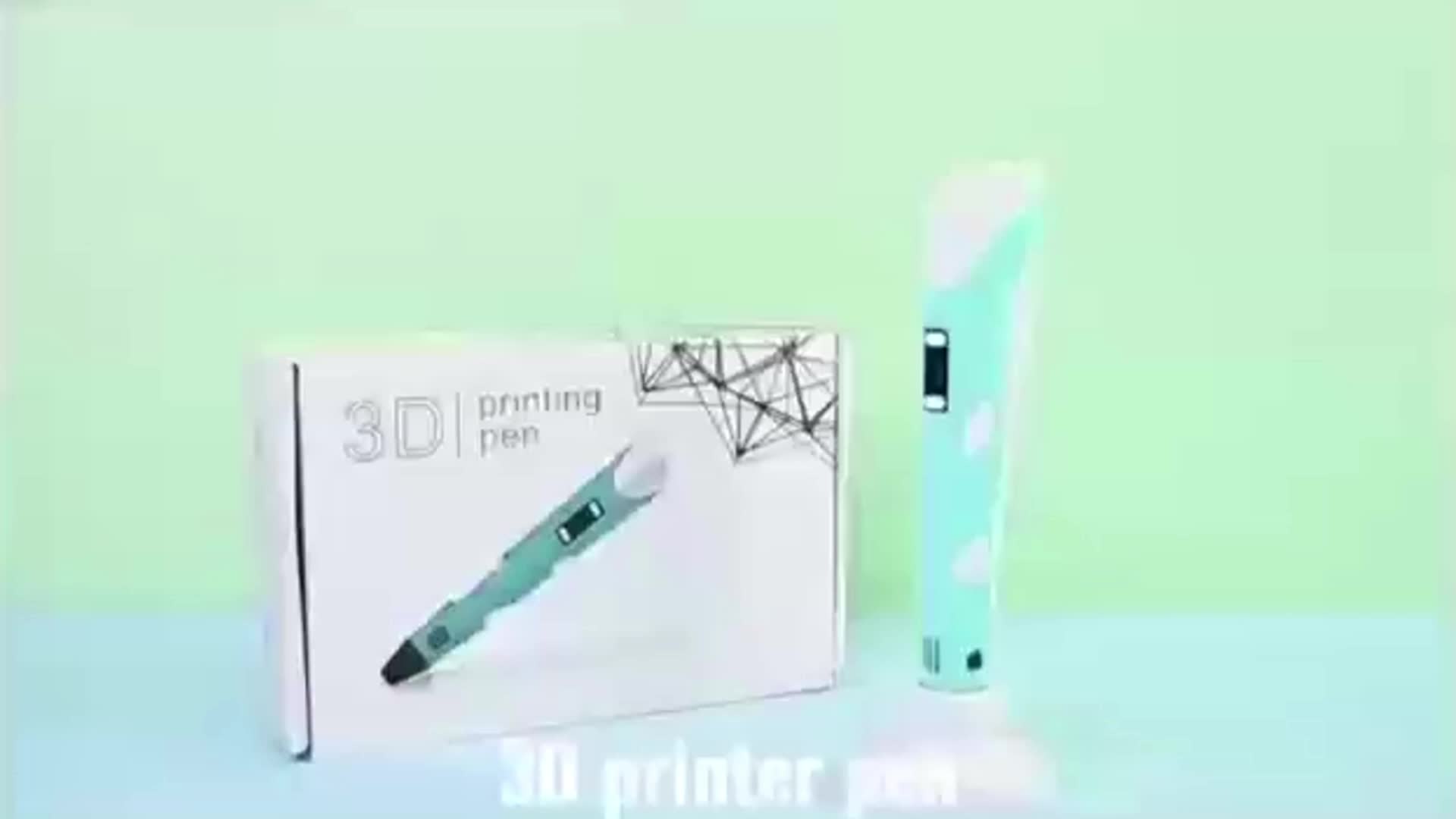 3D Print Pen Drawing Pen Set With LCD Screen +Free PLA Filaments USB kids  Gift