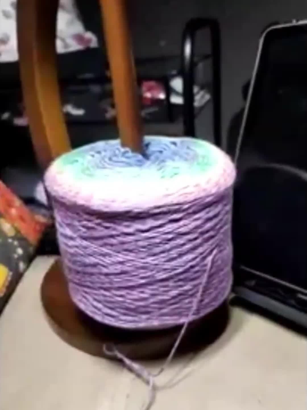 Yarn Holder for Knitting and Crocheting,Crochet Gift for Knitting  Lovers,Wooden Yarn Spinner for Crochet by Artowell (Walnut Color)