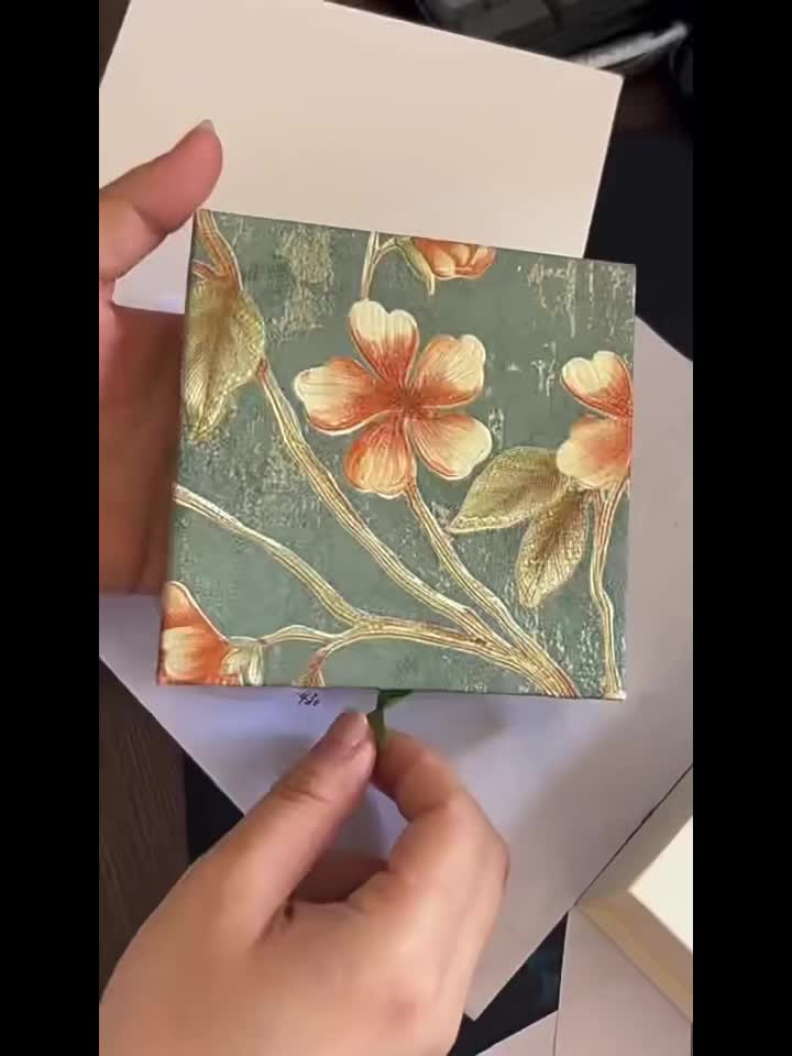 New Chinese-style Floral Jewelry Box, Antique PE Floating Storage Box