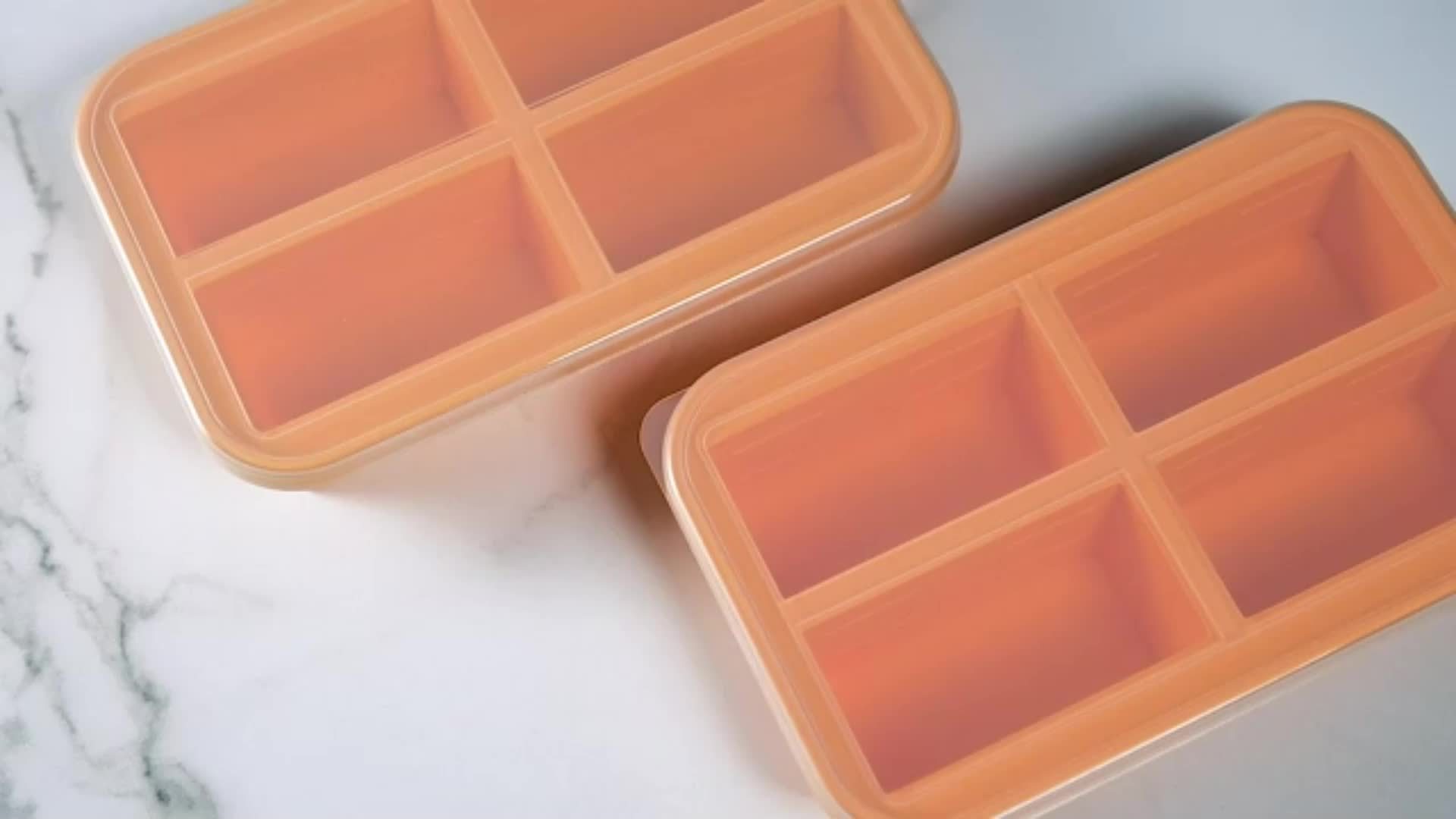  XOMOO Silicone Freezer Tray With Lid - Soup Freezer