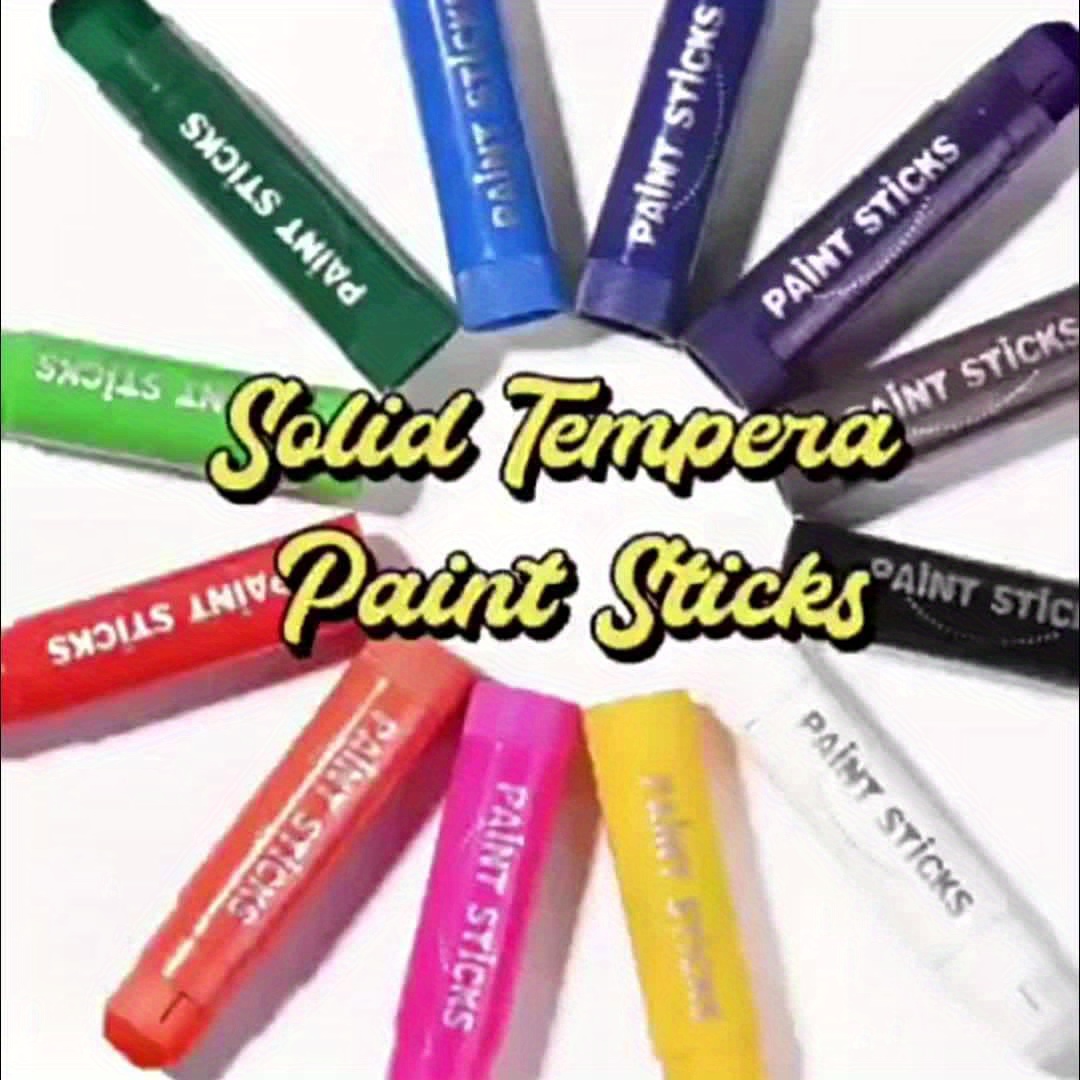 12-Color Quick-Drying Solid Crayons Set