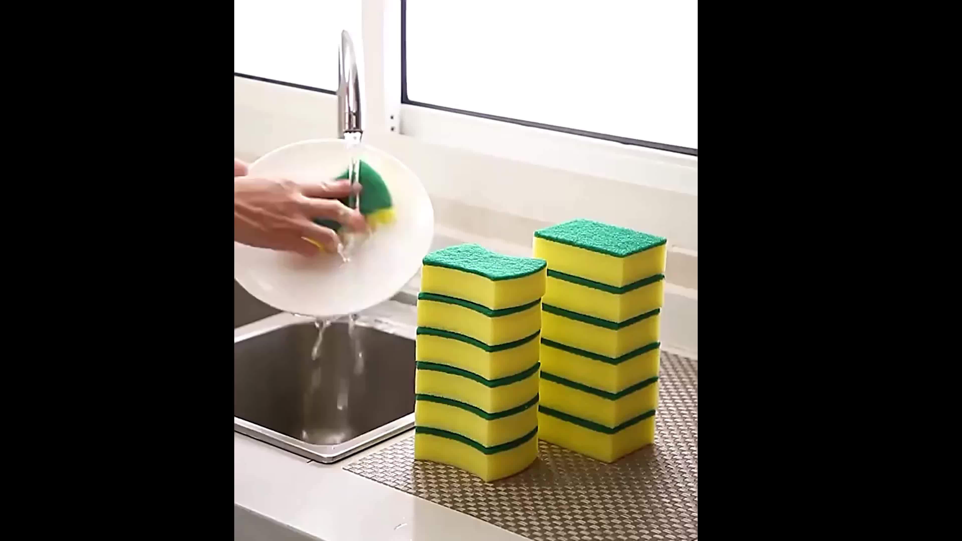 practical Dishwashing Sponge, Highly Absorbent, Pot Rust Stain Brush, Kitchen Grease Cleaner, Household Tool 8 practical Dishwashing Sponge, Highly Absorbent, Pot Rust Stain Brush, Kitchen Grease Cleaner, Household Tool - Image 8