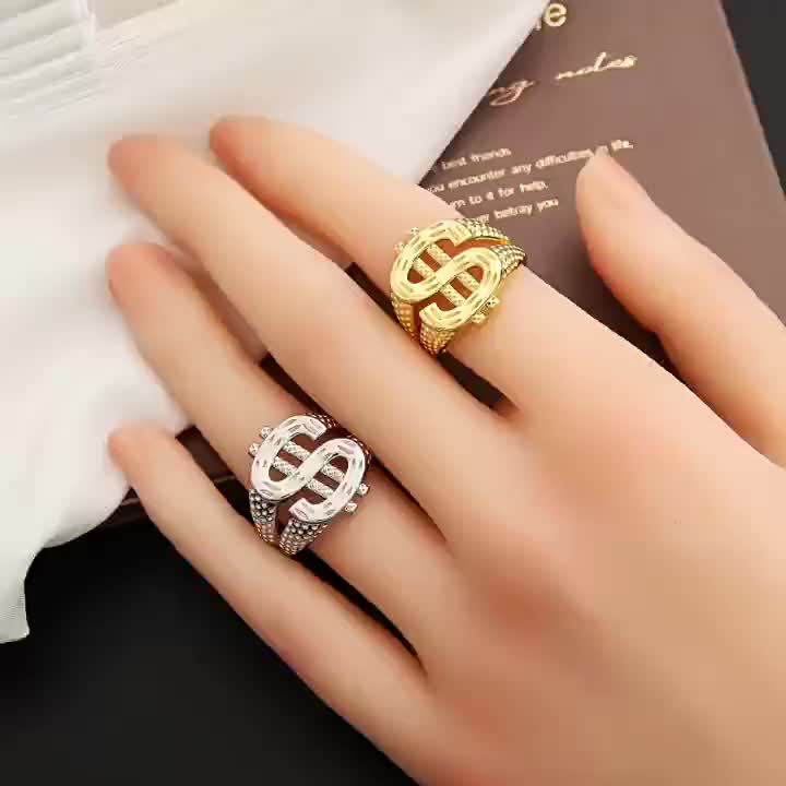 S Letter Ring Fashionable Street Finger Ring