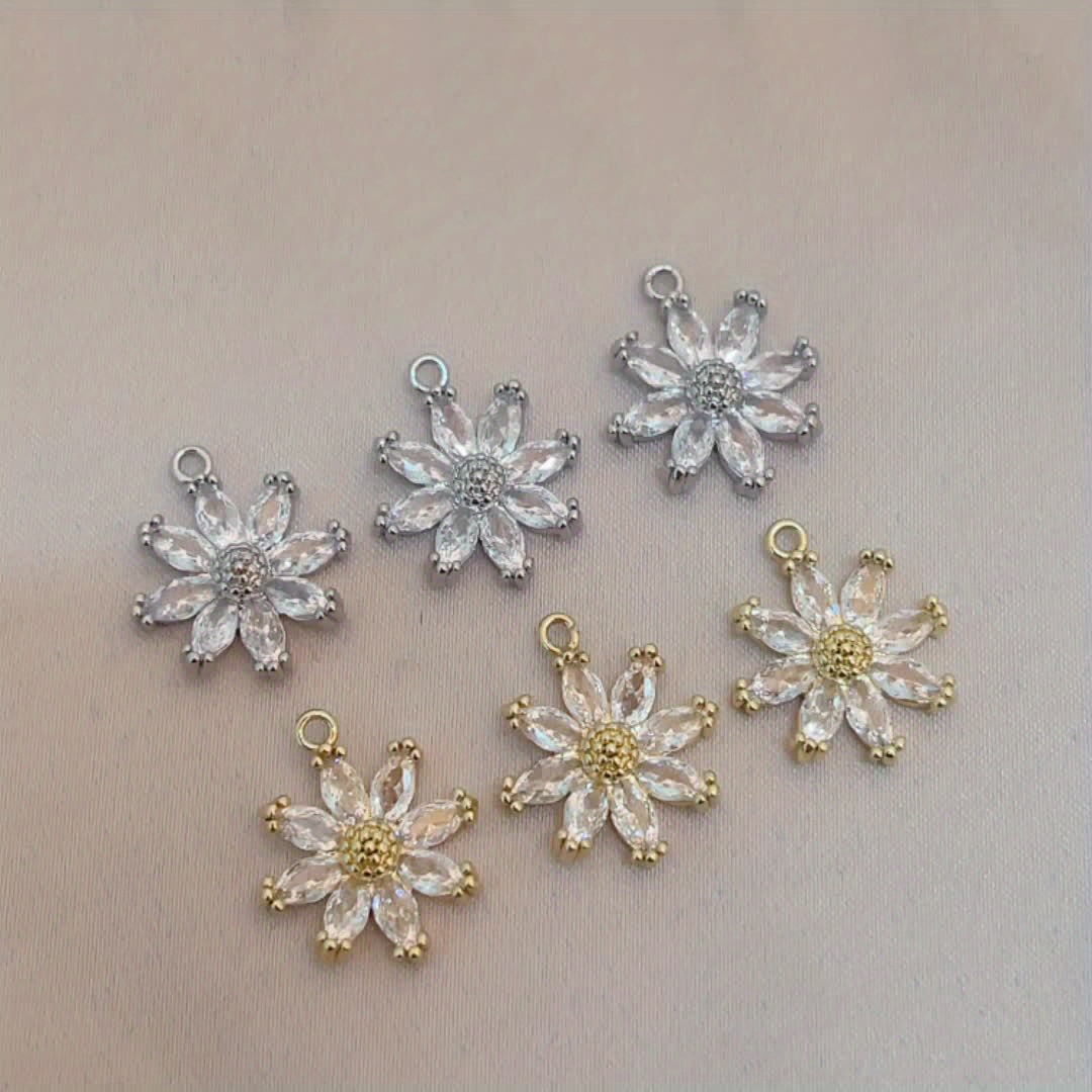 6pcs Exquisite Luxurious Flower Chain Ornaments and Pendants