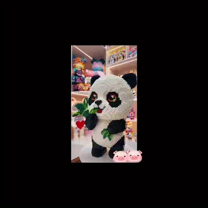 Giant Panda Building Block Model, Creative Room Decor