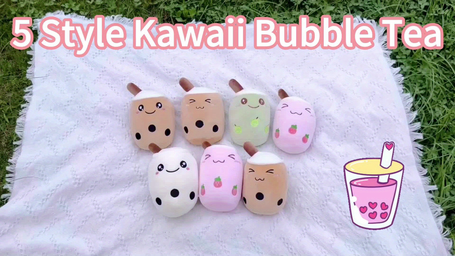 Kawaii Bubble Tea Cup Plush Toy, Cute Soft Stuffed Animal