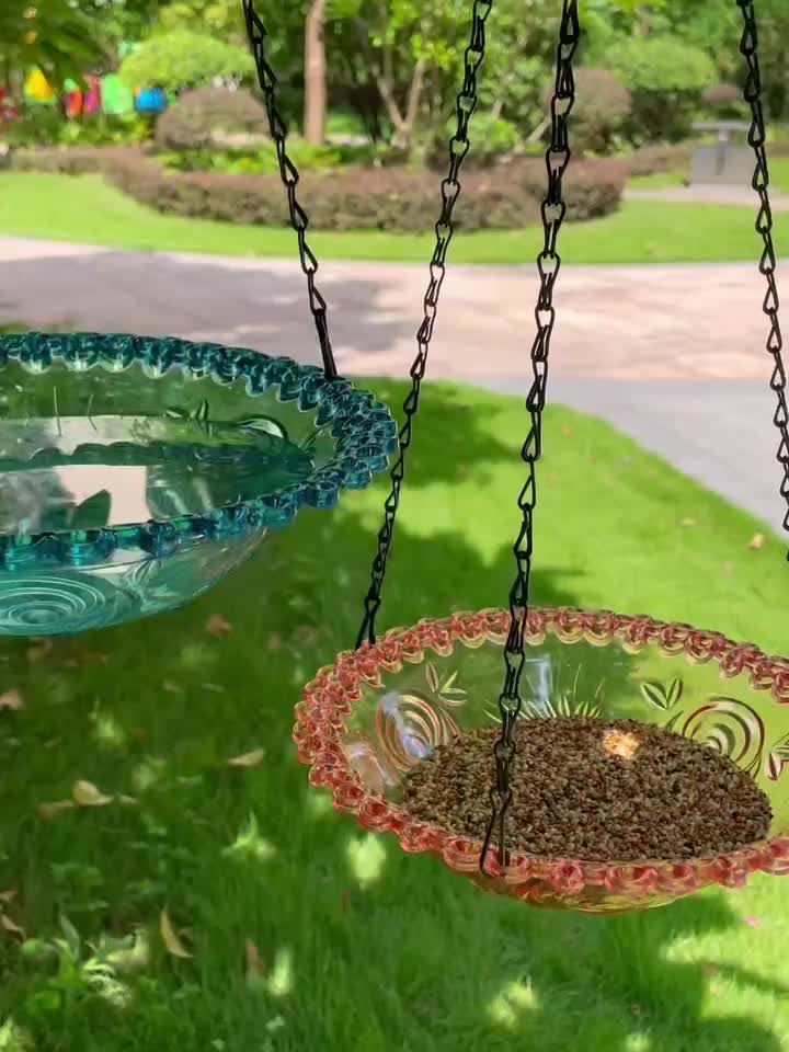 Hanging Bird Feeder Tray Bird Bath Flower Bird Feeder Garden - Temu