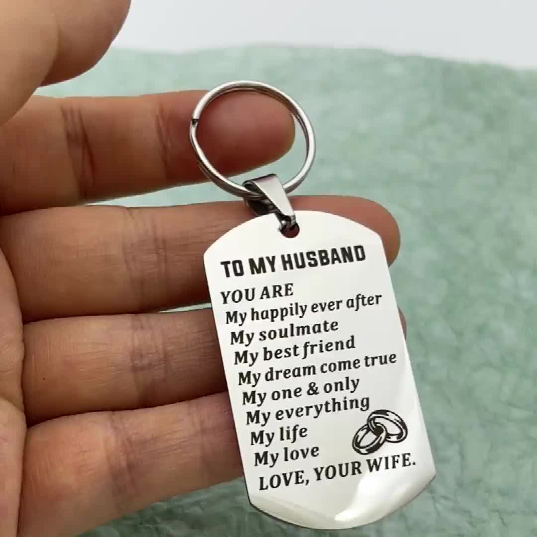 Anniversary Keychain Couple Gifts for Him Her, Happy Wedding