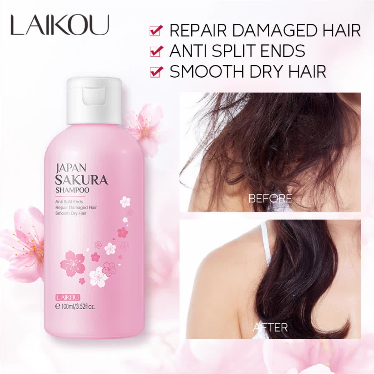 Sakura Shampoo Smooth Dry Hair Repair Damaged Hair Anti Split Ends Hair  Care Products For Men Women | Check Out Today's Deals Now | Temu