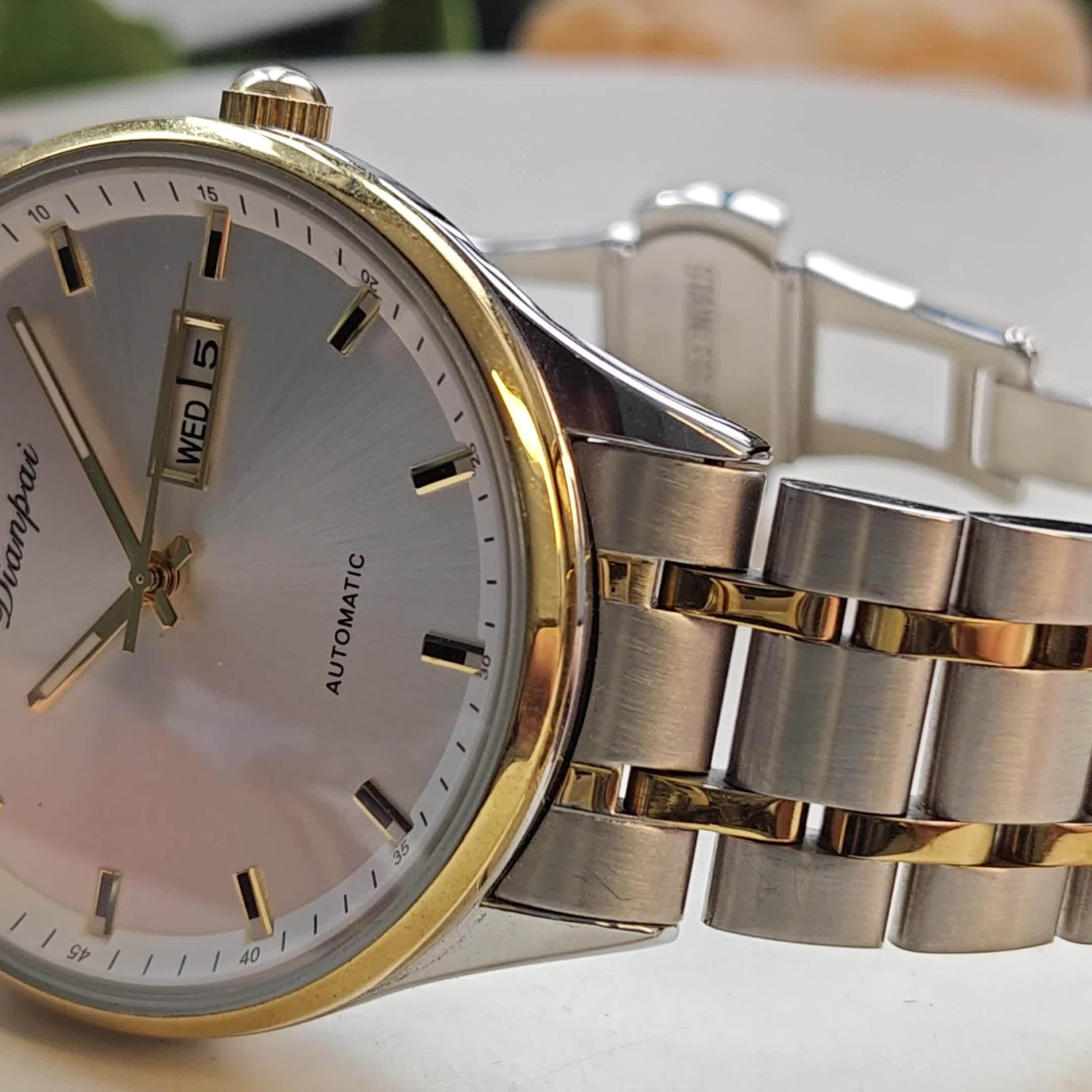 Men's Business Fully Automatic Mechanical Watch with Stainless Steel Strap