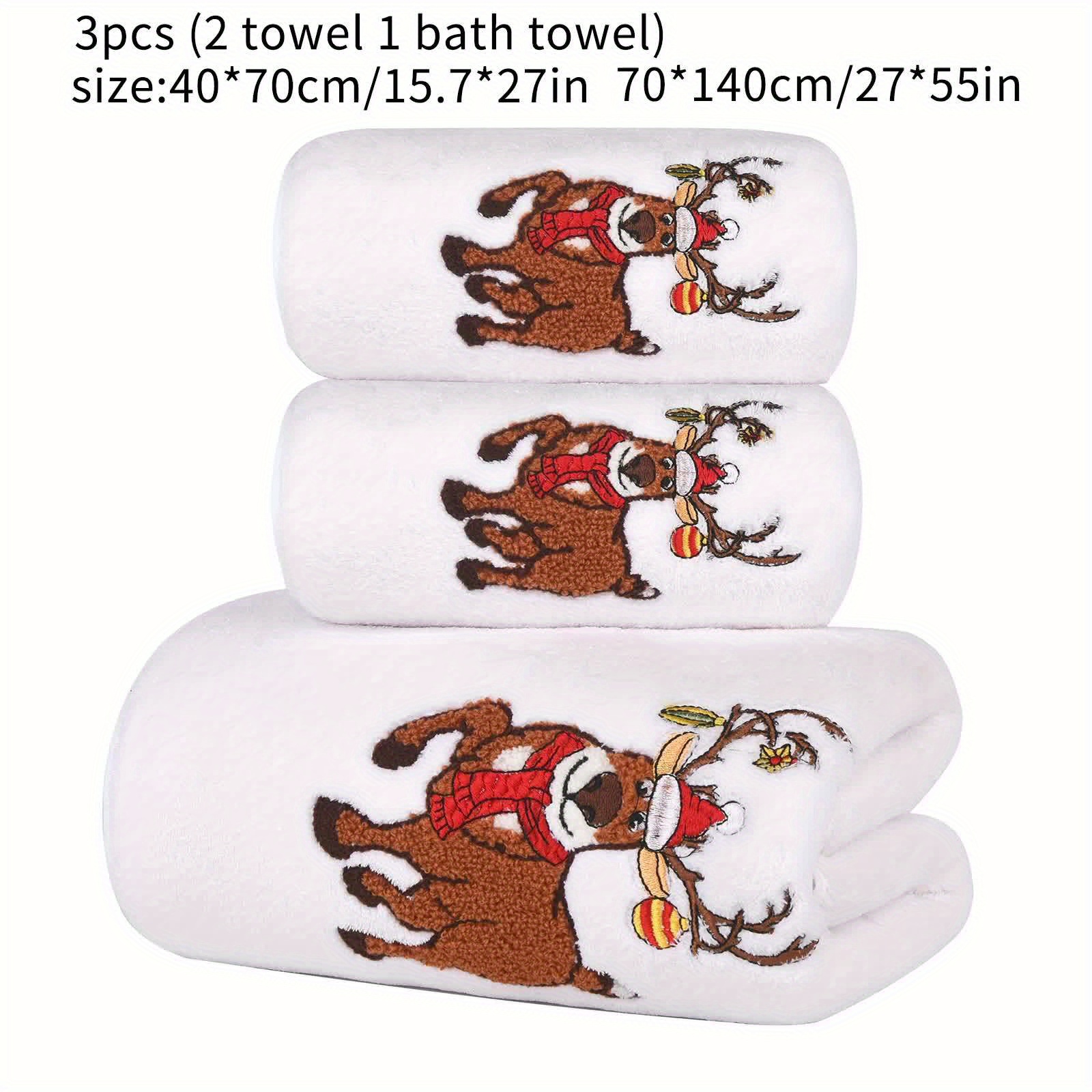 Les Serviettes à Main Sapin De Noël Coton Bio Ensemble De 2 Collection De Noël | Maison | Jacquards Et Broderies | Serviettes De Bain