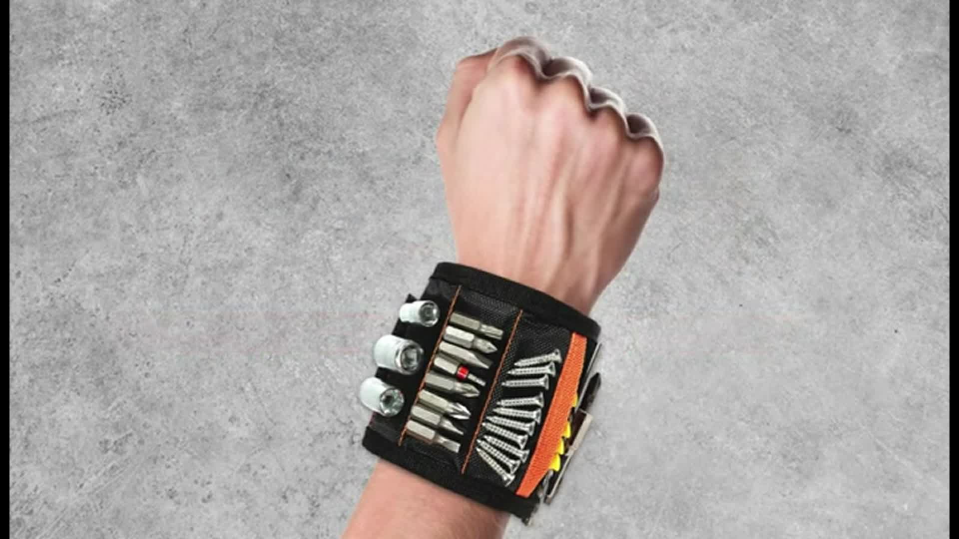 Father's Day Gifts JEEXI Magnetic Wristband - Men & Women's Tool Bracelet  with 10 Strong Magnets to Hold Screws, Nails and Drilling Bits - Gift Ideas  for Dad, Husband, Handyman, Best Stocking