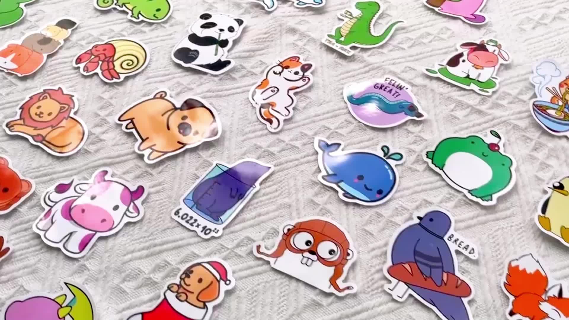 100pcs Cute Animal Stickers Pack For Children Kids Babies Bear