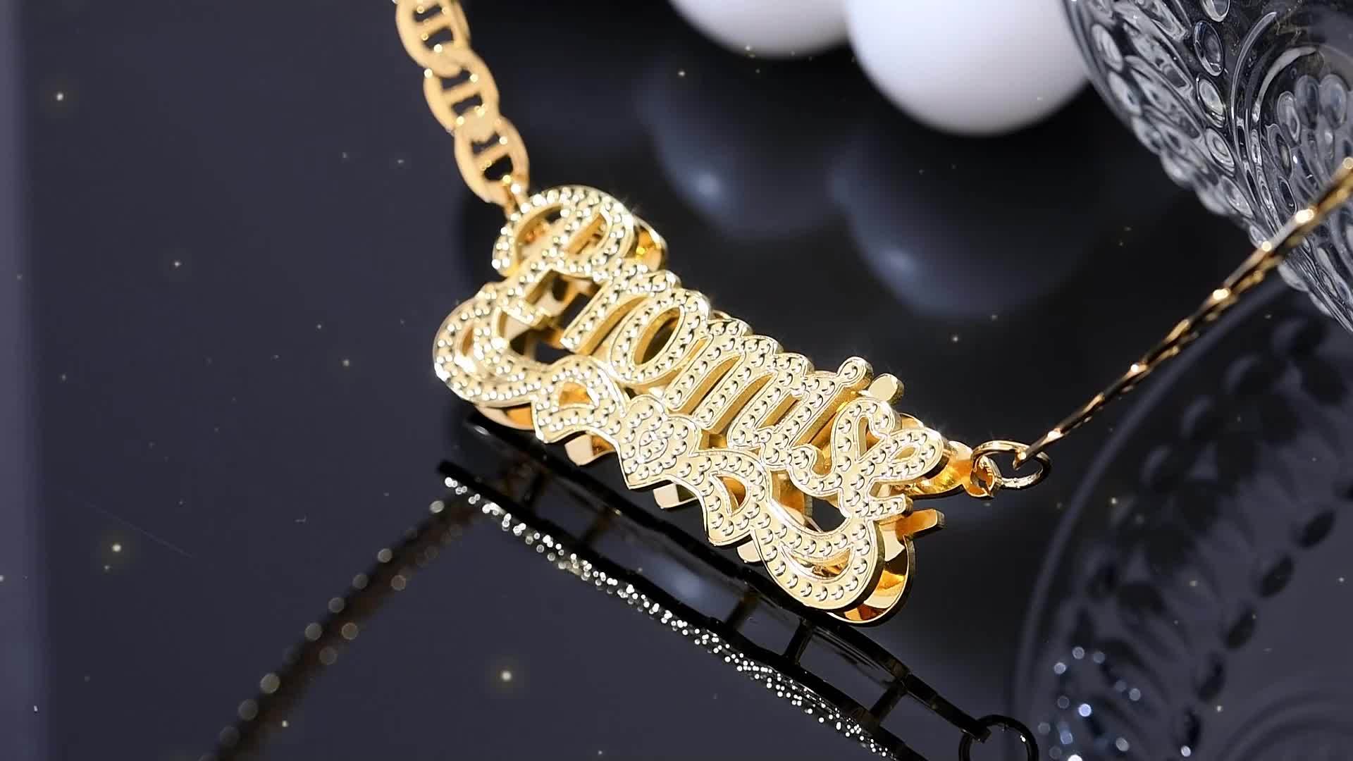 Personalized Women's High End Pendant with Name Engraving