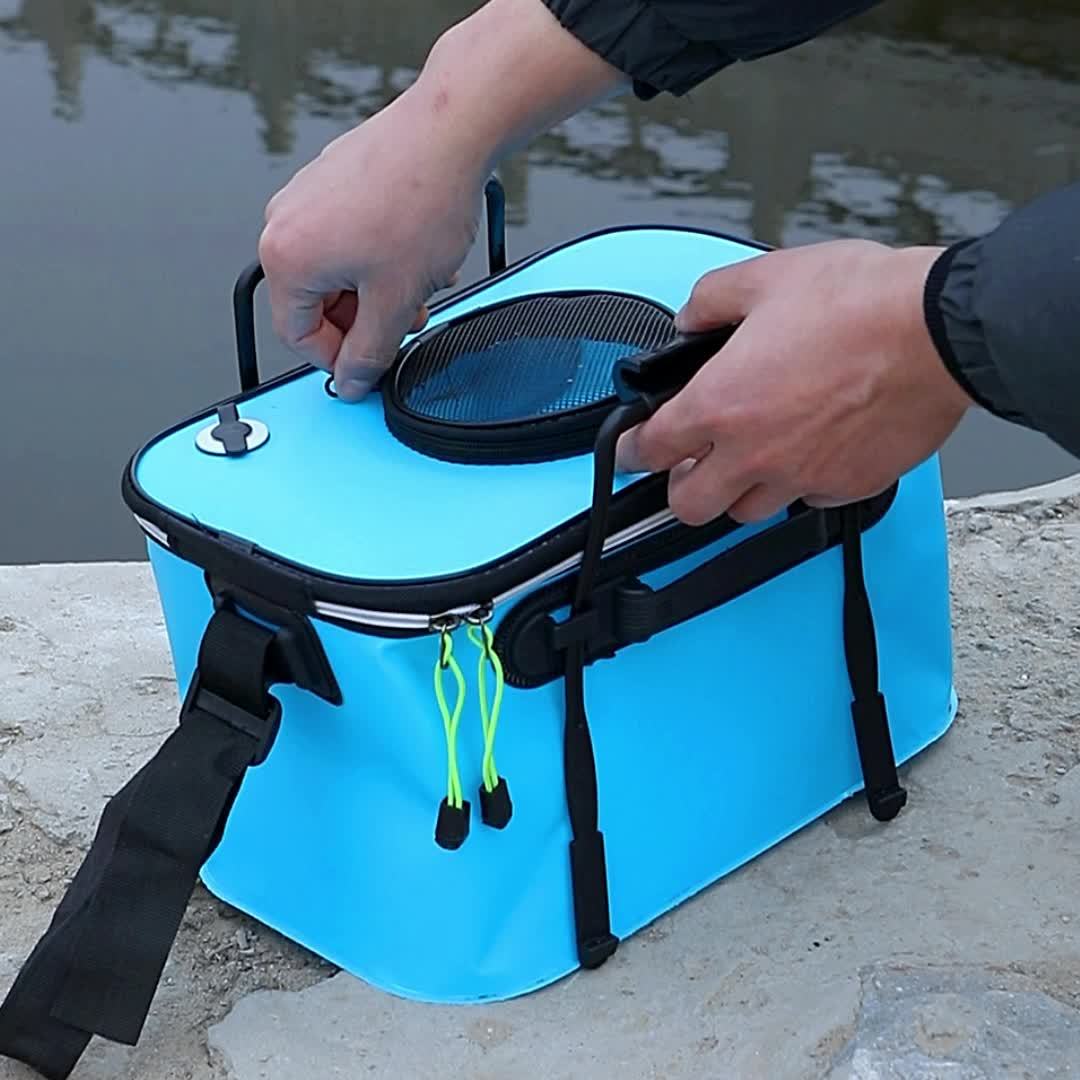 waterproof eva fishing bucket portable multi use live fish
