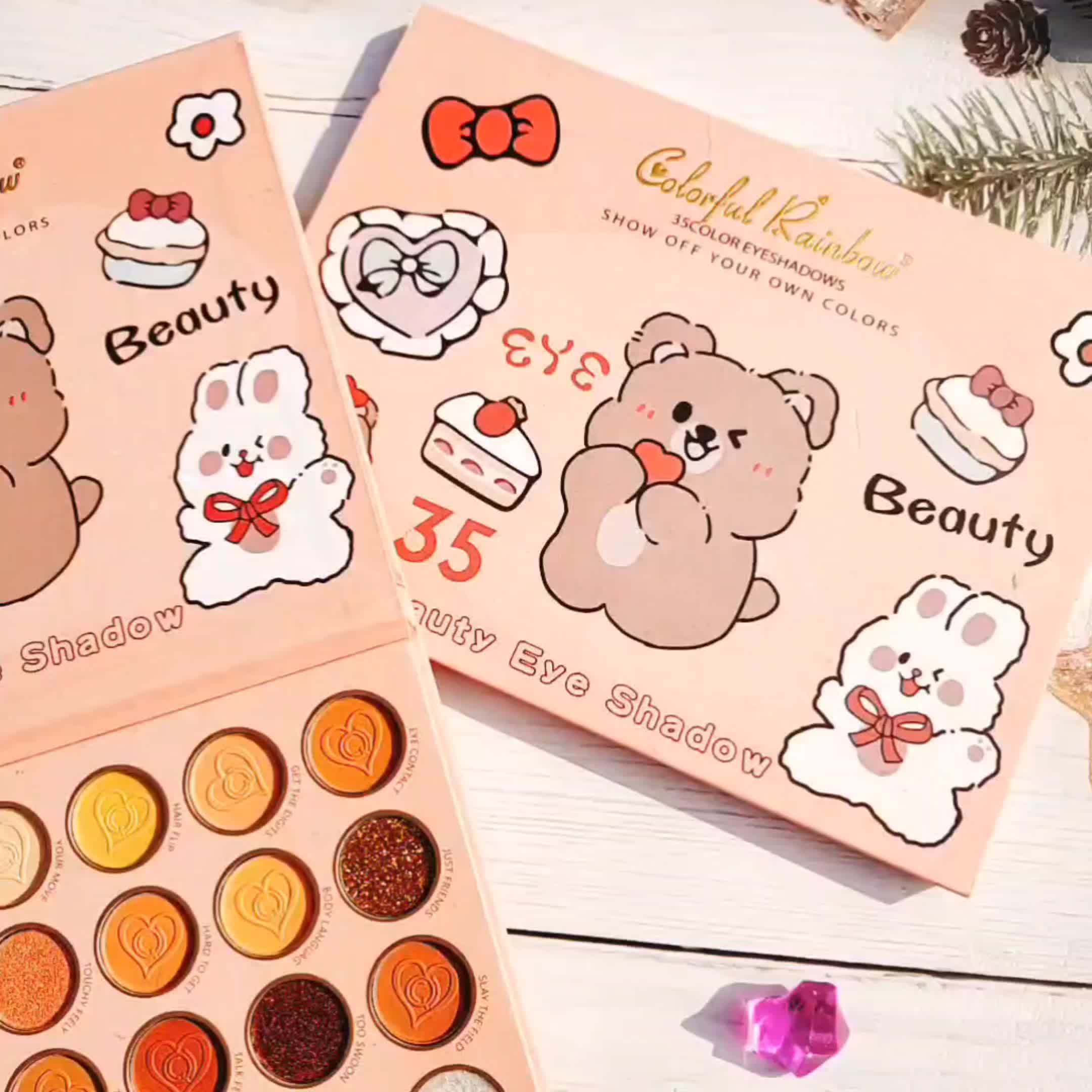 Lovely Bear 21 Colors Eyeshadow Palette Pearly Glossy Matte - Temu Canada