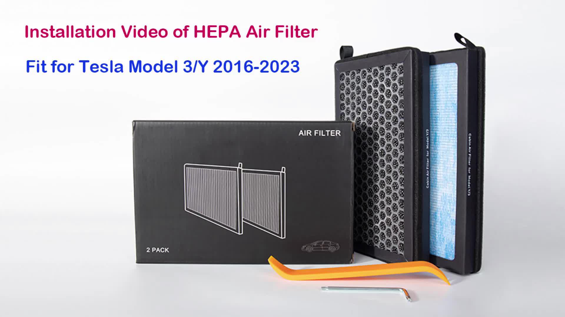 2pcs Air Filter HEPA With Activated Carbon For Tesla For Model 3, For Model  Y Air Conditional Replacement Car Accessories