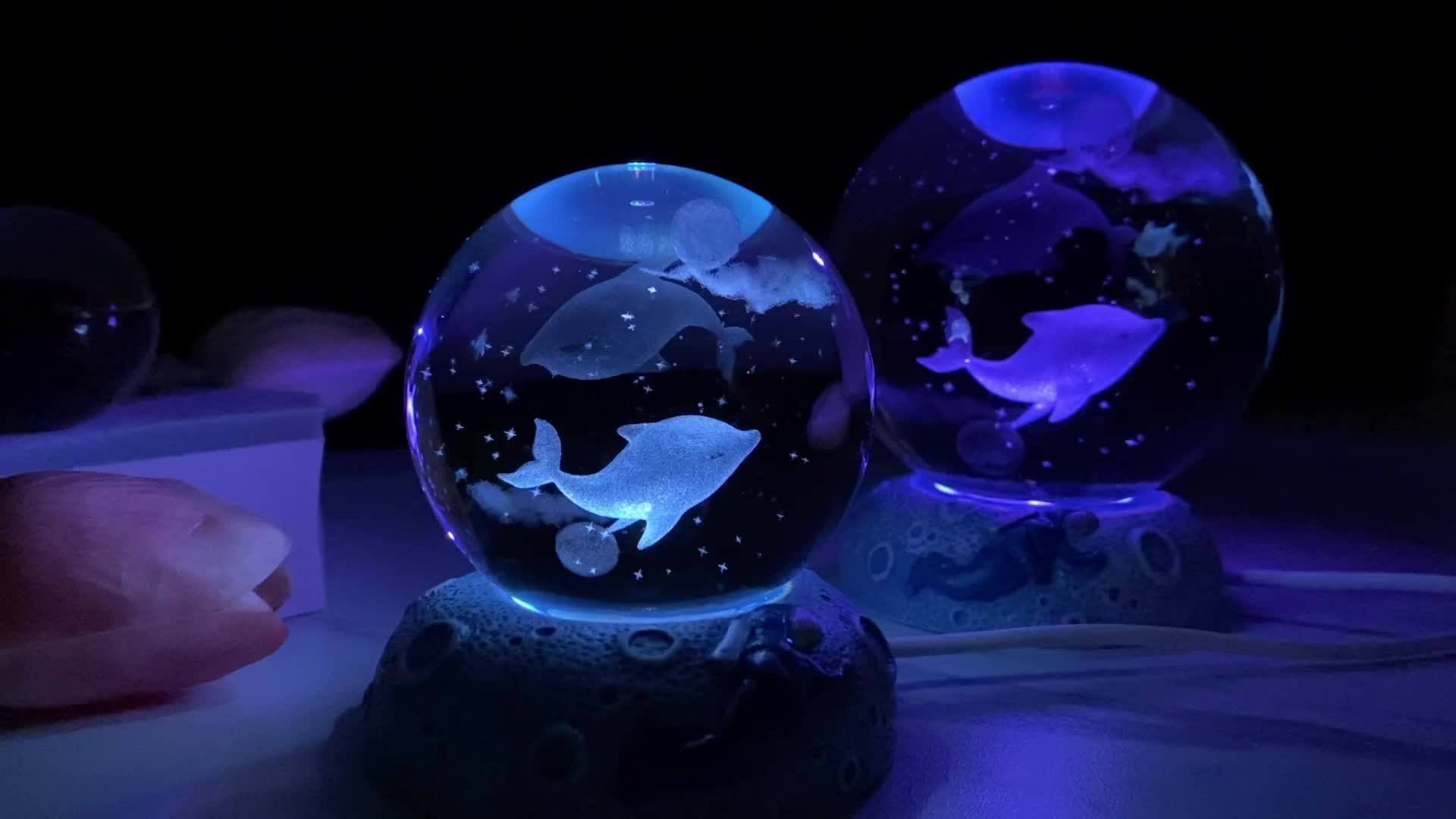 1 pza Bola Cristal Animales Océano Estrella Esculpido - Temu